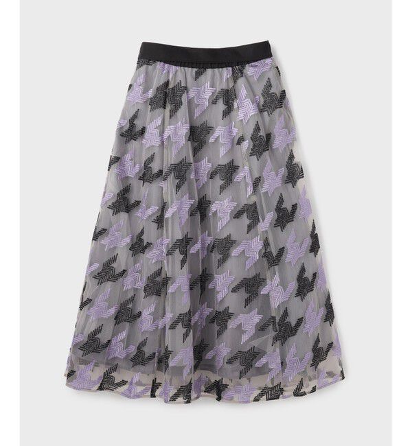 Grace Class「千鳥刺繍チュールスカート」|スカート|