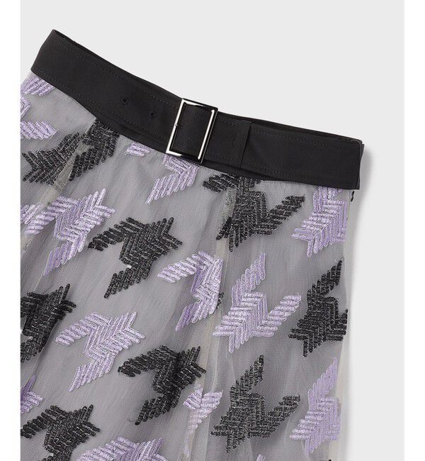 Grace Class「千鳥刺繍チュールスカート」|スカート|