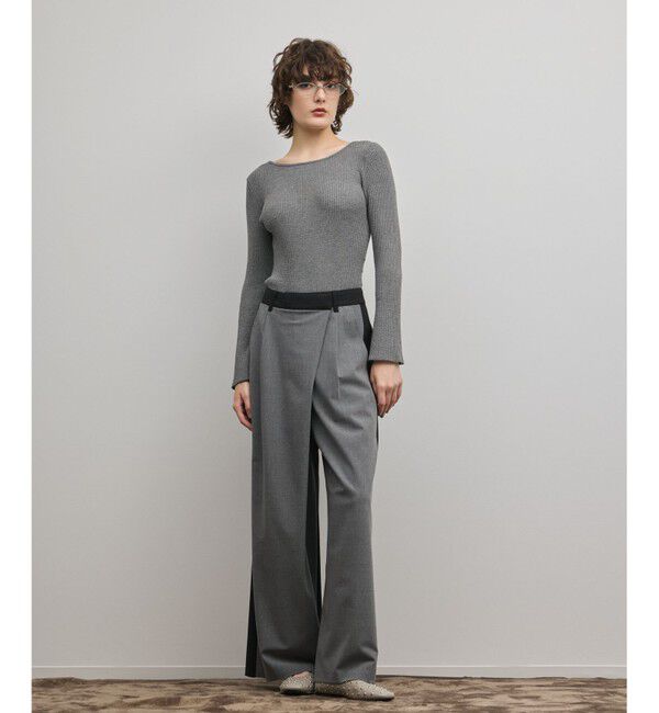 Diagram「アイレットリブニットトップ」|ニット・セーター|グレー