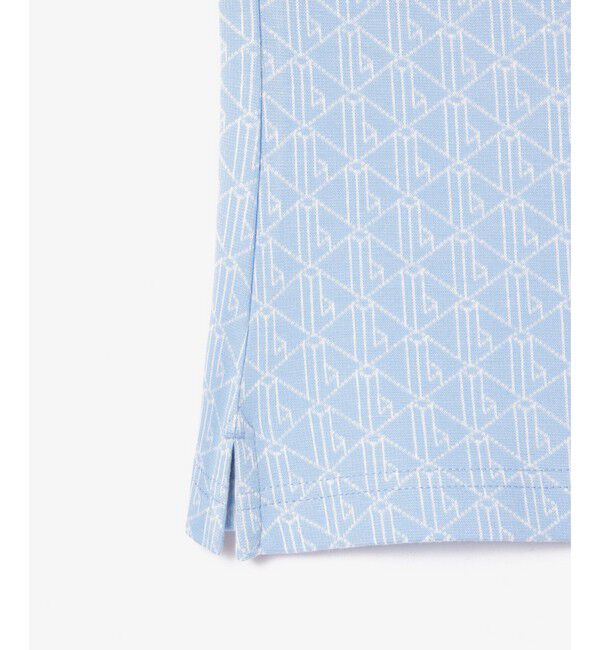 LACOSTE「モノグラムジャカードコットンニットポロシャツ」|ポロシャツ|