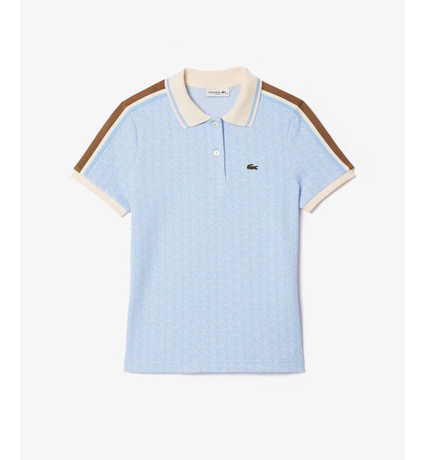 LACOSTE「モノグラムジャカードコットンニットポロシャツ」|ポロシャツ|