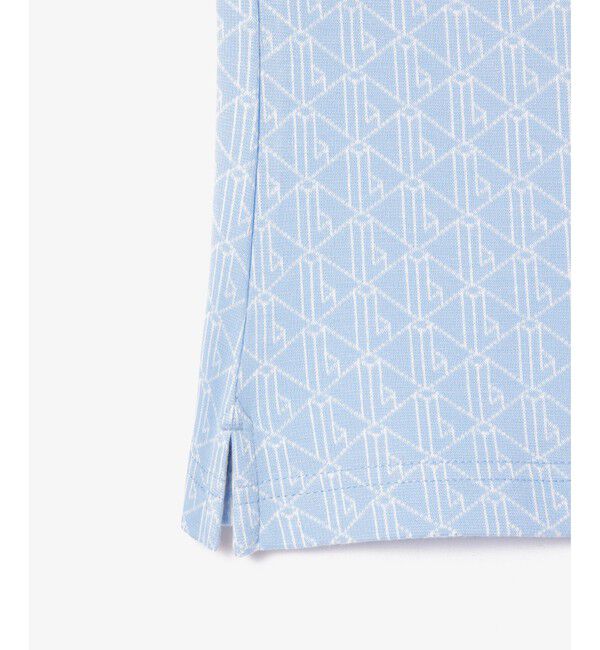 LACOSTE「モノグラムジャカードコットンニットポロシャツ」|ポロシャツ|