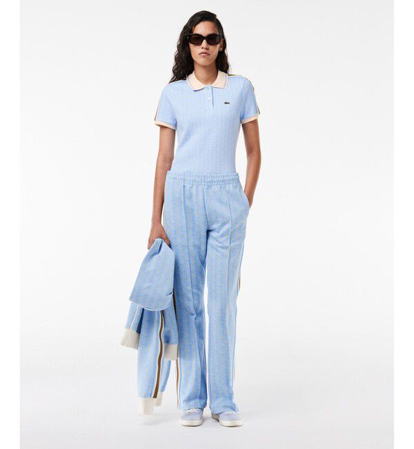 LACOSTE「モノグラムジャカードコットンニットポロシャツ」|ポロシャツ|