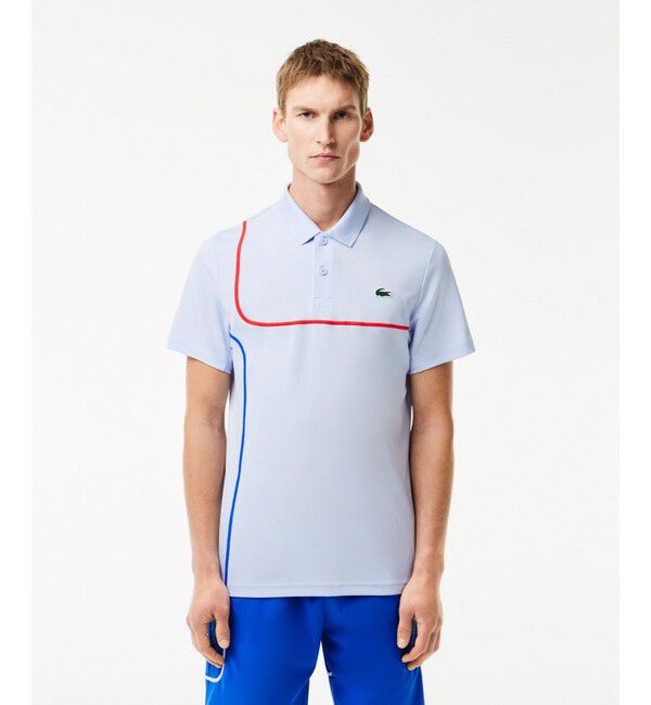 LACOSTE「アシンメトリーウルトラドライポロシャツ」|ポロシャツ|ライトブルー