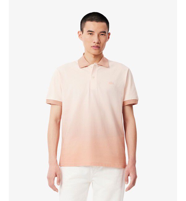 LACOSTE「L.12.12グラデーション 半袖ポロシャツ」|ポロシャツ|ベージュ