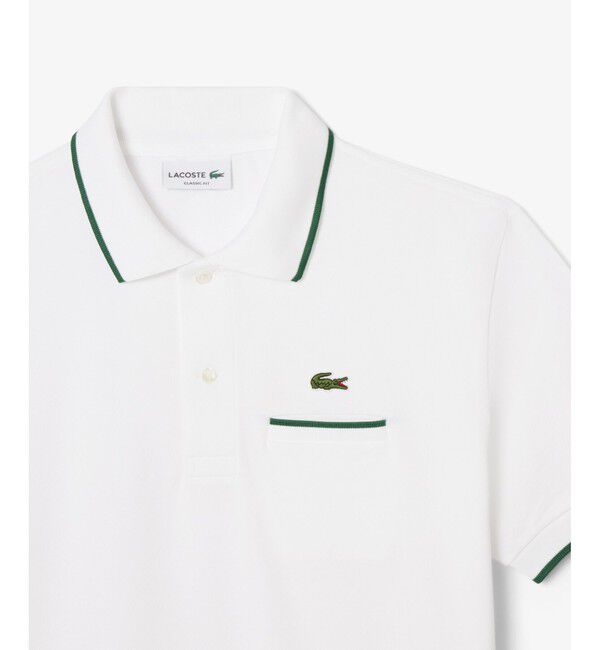 LACOSTE「L.12.12配色トリムライン 半袖ポロシャツ」|ポロシャツ|