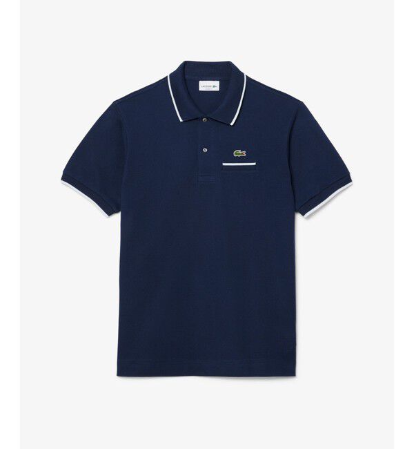 LACOSTE「L.12.12配色トリムライン 半袖ポロシャツ」|ポロシャツ|