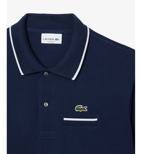 LACOSTE「L.12.12配色トリムライン 半袖ポロシャツ」|ポロシャツ|