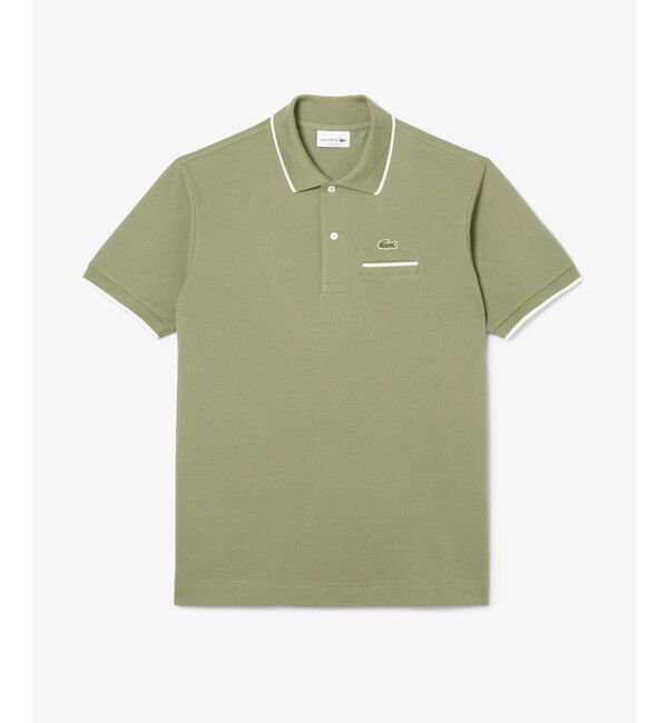 LACOSTE「L.12.12配色トリムライン 半袖ポロシャツ」|ポロシャツ|