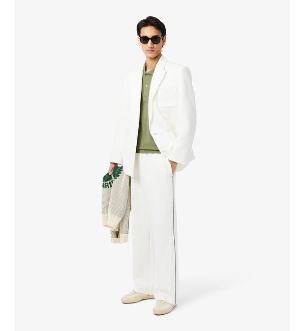 LACOSTE「L.12.12配色トリムライン 半袖ポロシャツ」|ポロシャツ|