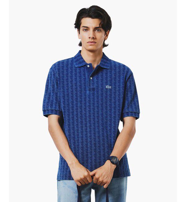 LACOSTE「インディゴ鹿の子地ポロシャツ」|ポロシャツ|ライトインディゴブル