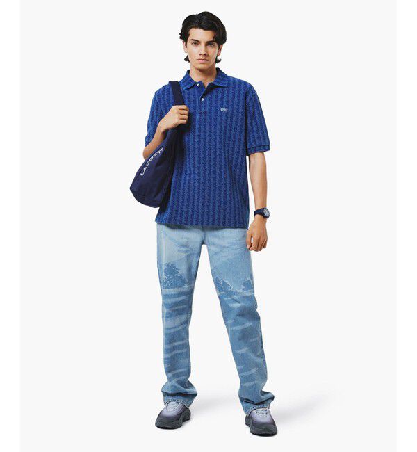 LACOSTE「インディゴ鹿の子地ポロシャツ」|ポロシャツ|