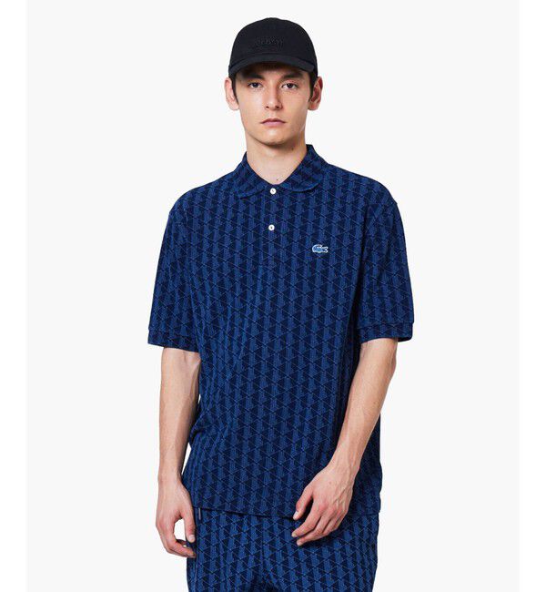 LACOSTE「インディゴ鹿の子地ポロシャツ」|ポロシャツ|インディゴブルー