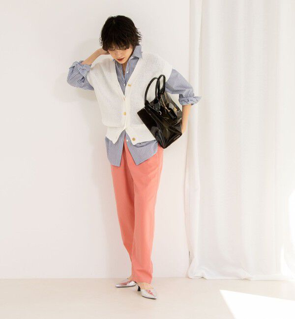 NOLLEY'S「ウォッシャブル多機能ウエストフリルテーパードパンツ」|その他|