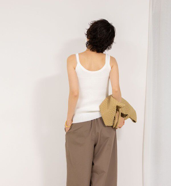 NOLLEY'S「《アンサンブル対応》《手洗い可能》ペーパーヤーン2WAYリブタンクトップ」|タンクトップ|