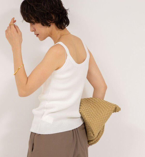 NOLLEY'S「《アンサンブル対応》《手洗い可能》ペーパーヤーン2WAYリブタンクトップ」|タンクトップ|