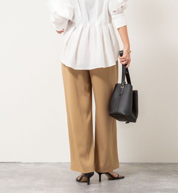 NOLLEY'S「ウォッシャブルバックサテンジョーゼットイージーパンツ」|その他|