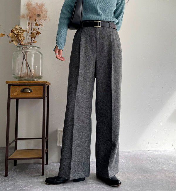 fredy emue「ツィードタックスラックス」|スラックス|グレー