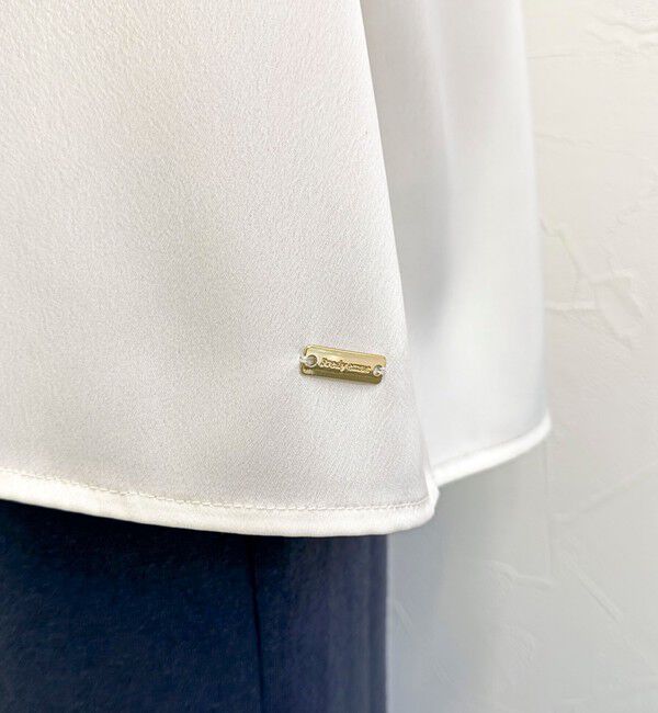 fredy emue「【WEB限定カラーあり】サテン半袖Tシャツブラウス」|シャツ・ブラウス|