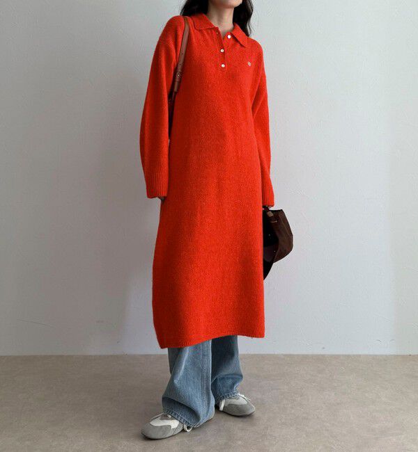 fredy emue「FR刺繍衿付きニットワンピース」|ワンピース|