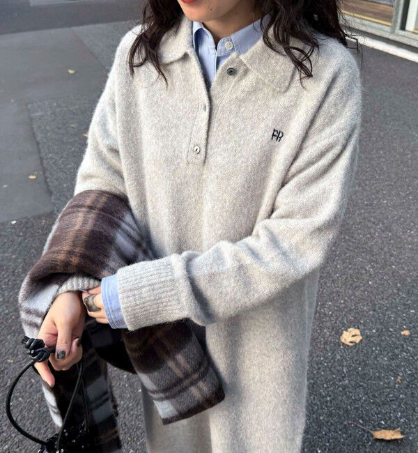 fredy emue「FR刺繍衿付きニットワンピース」|ワンピース|