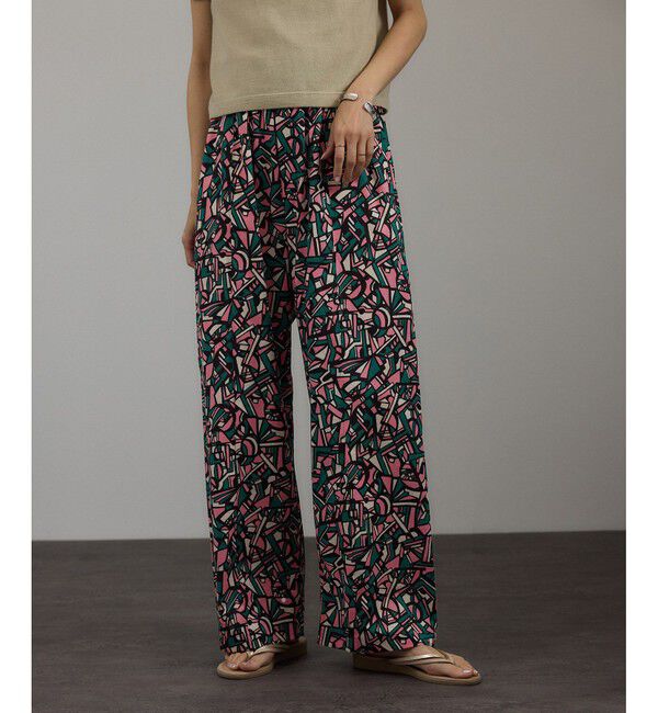 SALON adam et rope'「リバティイージーパンツ」|チノ|グリーン(30)