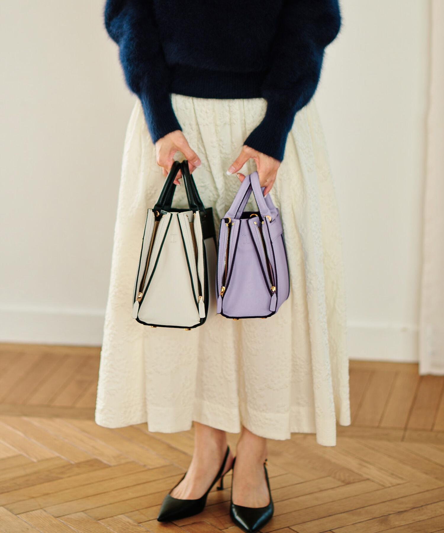 E'POR「【E'POR】W BAG Mini 【メディア掲載】」|ハンドバッグ|