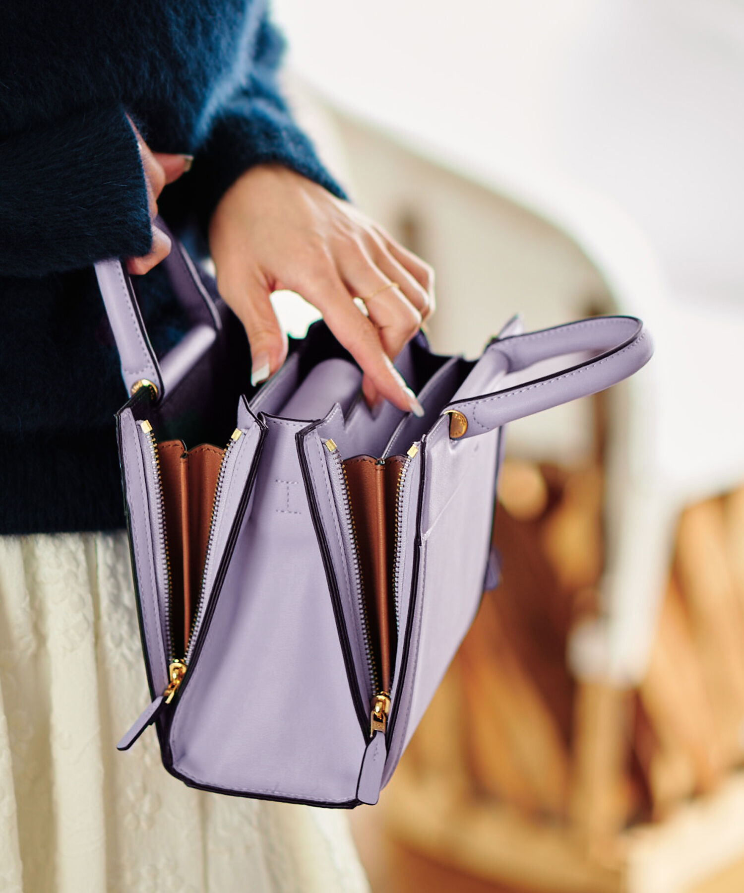 E'POR「【E'POR】W BAG Mini 【メディア掲載】」|ハンドバッグ|