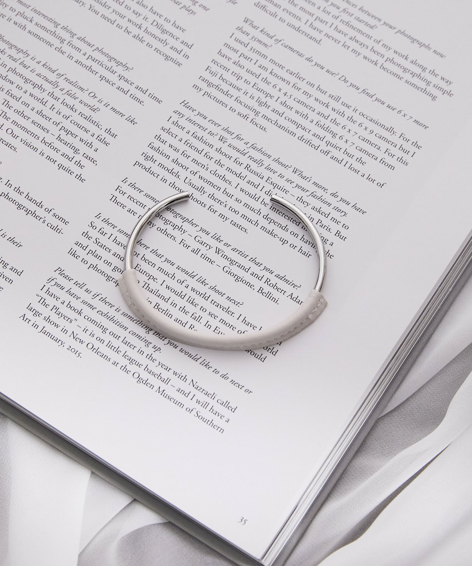 VIS「フェイクレザーバングル」|ブレスレット・バングル|ホワイト(10)