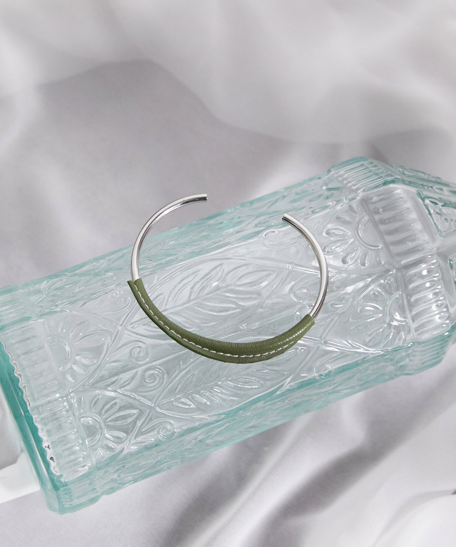 VIS「フェイクレザーバングル」|ブレスレット・バングル|グリーン系(35)