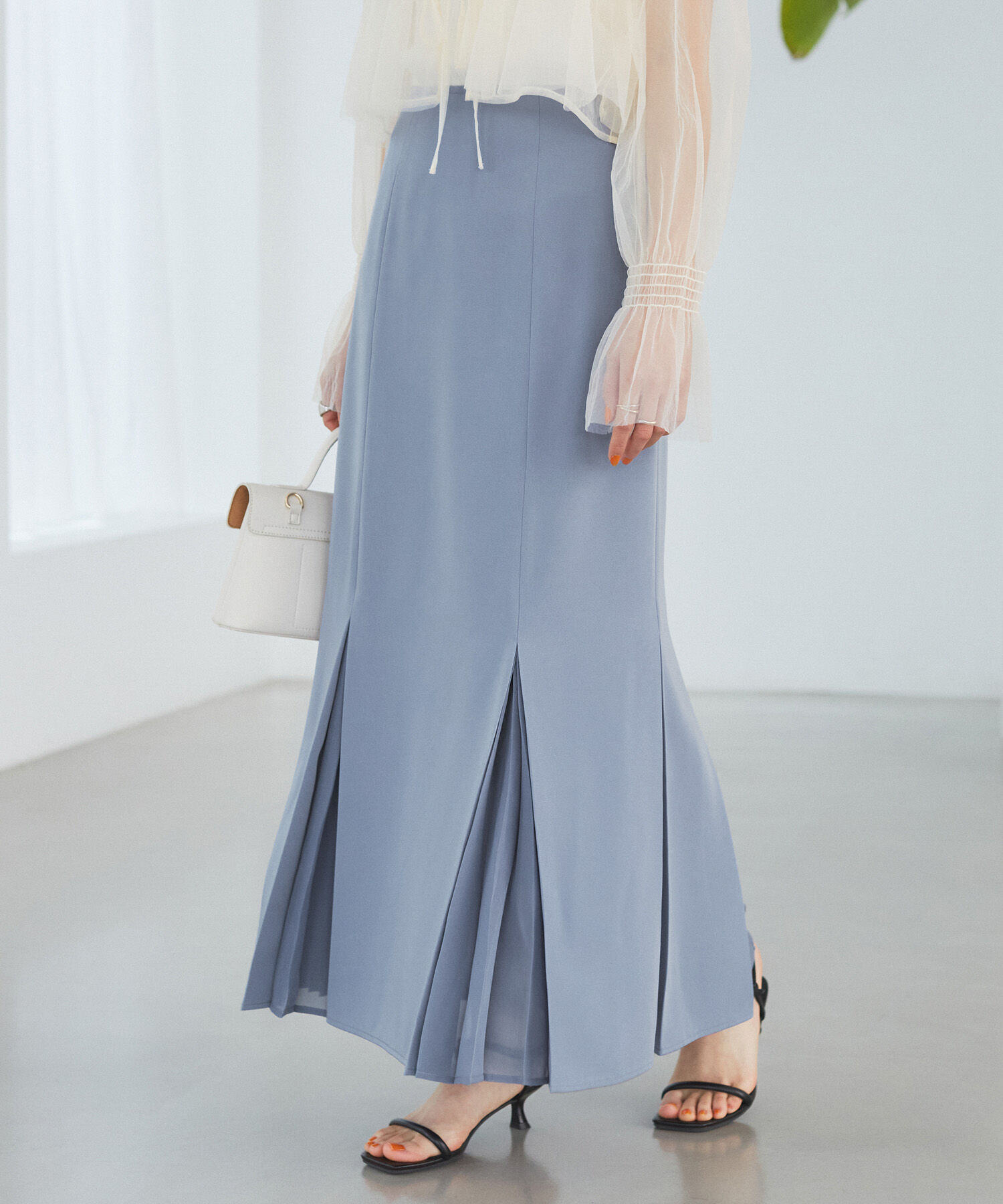 VIS「プリーツ切替マーメイドスカート」|スカート|