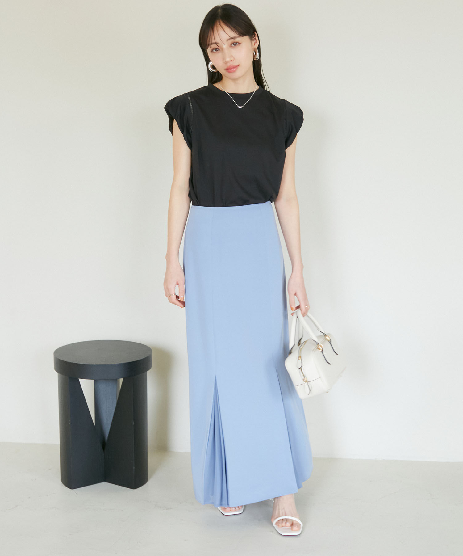VIS「プリーツ切替マーメイドスカート」|スカート|