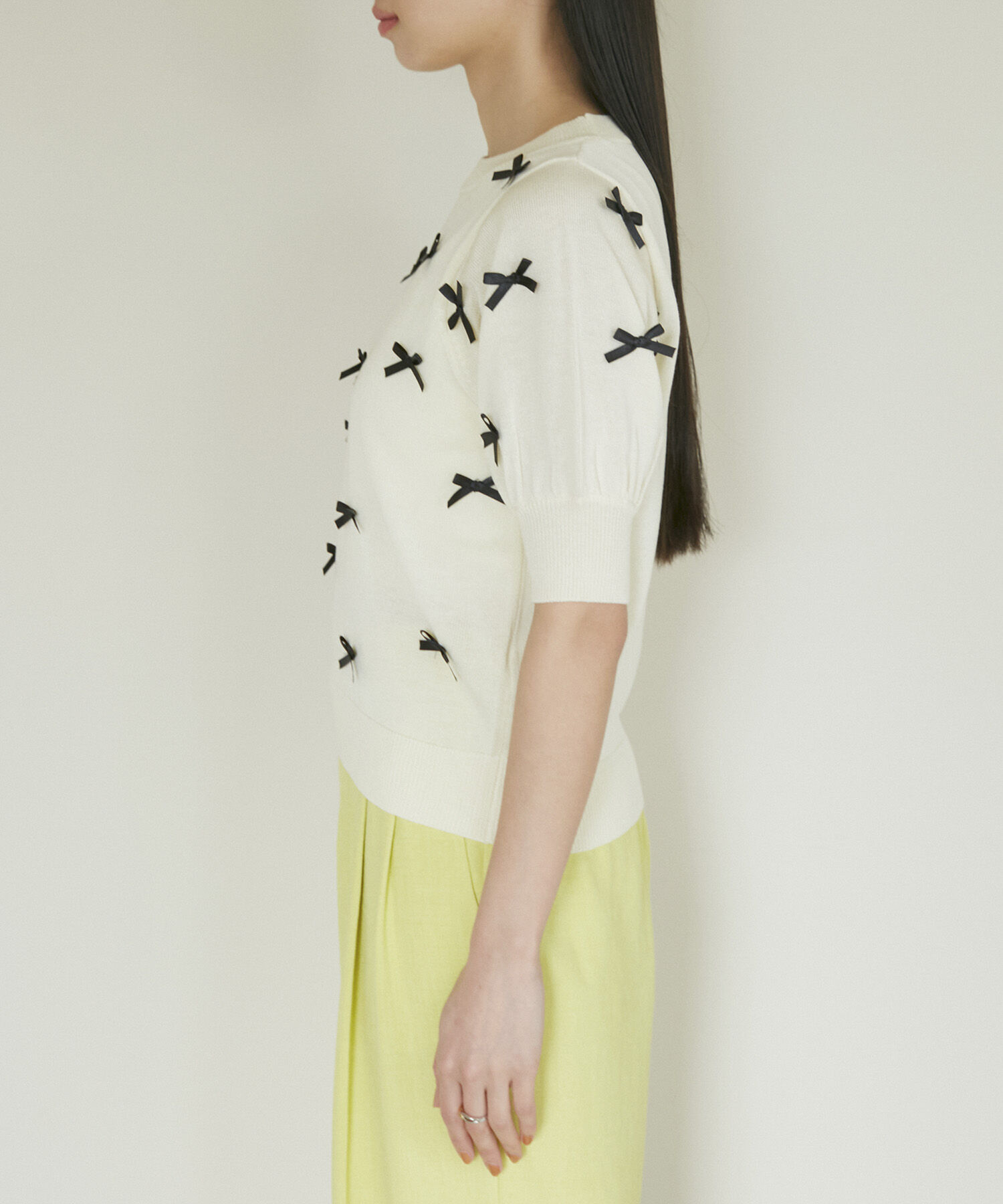 VIS「リボンハーフスリーブサマーニット」|ニット・セーター|