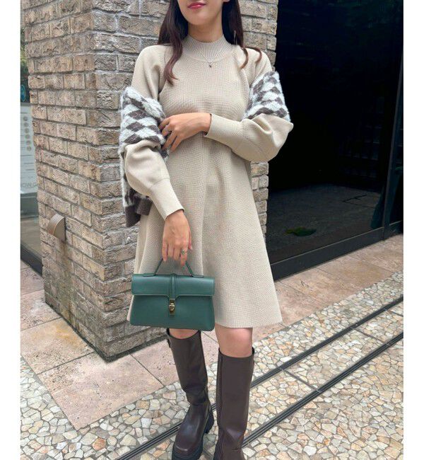 VIS「【美smart】フレアニットワンピース【着丈が選べる/洗える】」|ワンピース|