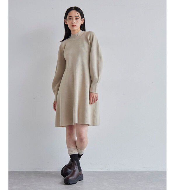 VIS「【美smart】フレアニットワンピース【着丈が選べる/洗える】」|ワンピース|