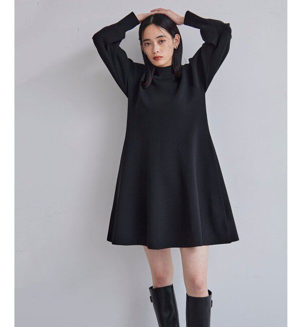 VIS「【美smart】フレアニットワンピース【着丈が選べる/洗える】」|ワンピース|