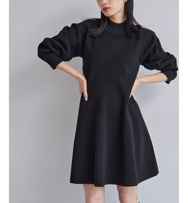 VIS「【美smart】フレアニットワンピース【着丈が選べる/洗える】」|ワンピース|