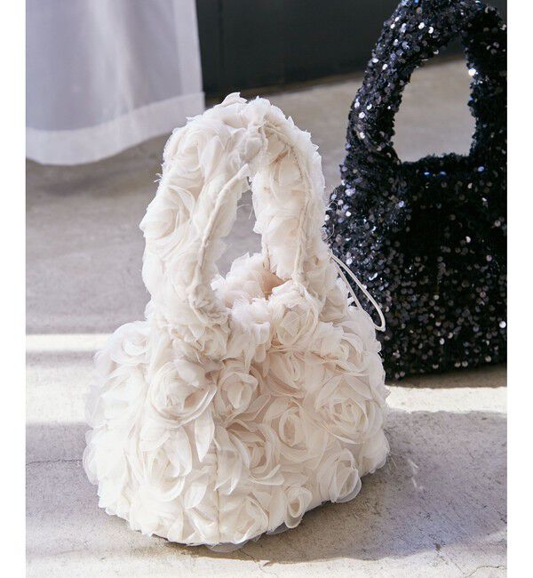 VIS「ローズ&スパンコールドロストバッグ」|ハンドバッグ|