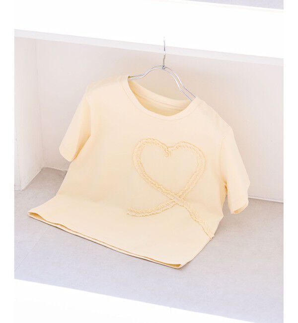 VIS「フリルテープ刺繍アソートTシャツ」|Tシャツ・カットソー|クリーム(83)