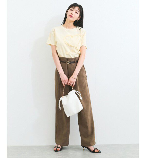 VIS「フリルテープ刺繍アソートTシャツ」|Tシャツ・カットソー|