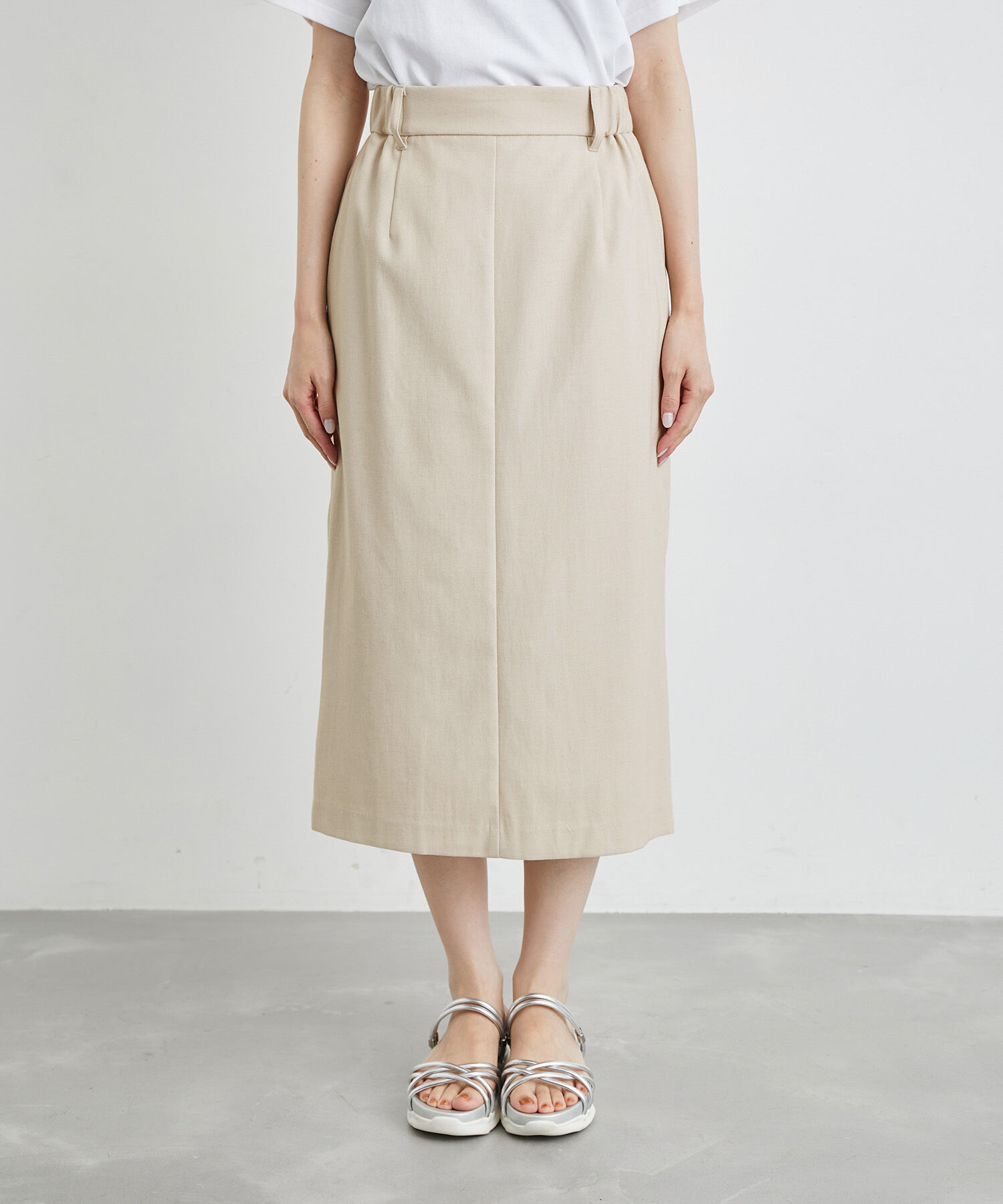 Rope&rsquo;Picnic「洗える/2WAY・セットアップ対応/ウエストベルトストレートスカート」|スカート|