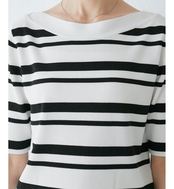 Rope&rsquo;Picnic「【UVカット・接触冷感・イージーケア】八方映えニット ボートネックニットプルオーバー」|ニット・セーター|