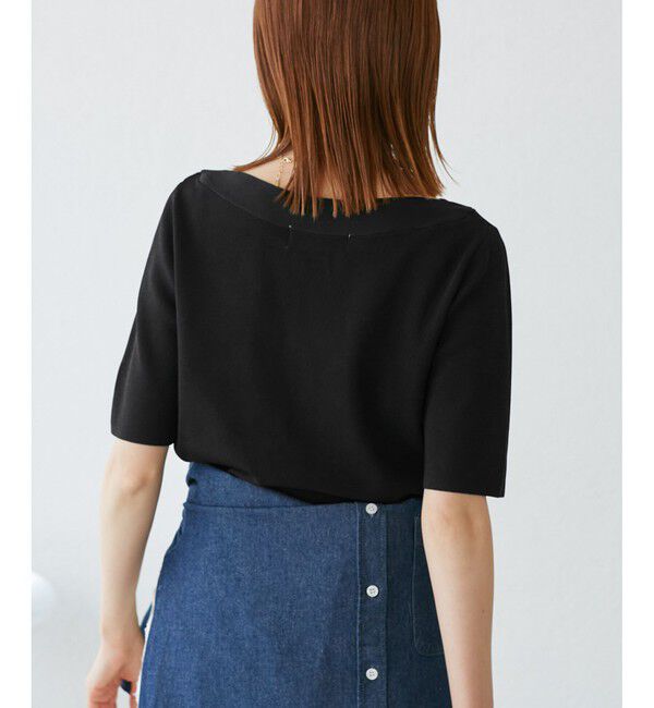 Rope&rsquo;Picnic「【UVカット・接触冷感・イージーケア】八方映えニット ボートネックニットプルオーバー」|ニット・セーター|