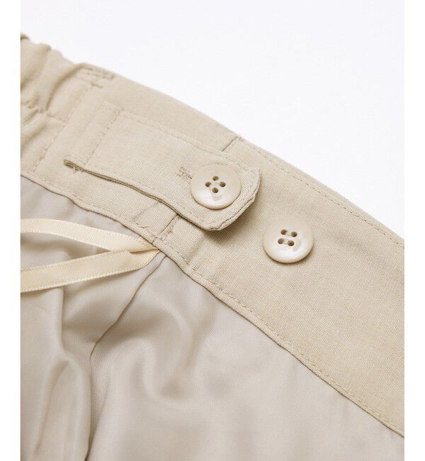 Rope&rsquo;Picnic「【UVカット・速乾】【リネンライク・シリーズ】ピンタックワイドスラックスパンツ/セットアップ対応」|チノ|