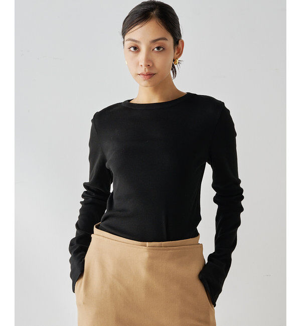  「コットンテレコクルーネックプルオーバー」|Tシャツ・カットソー|