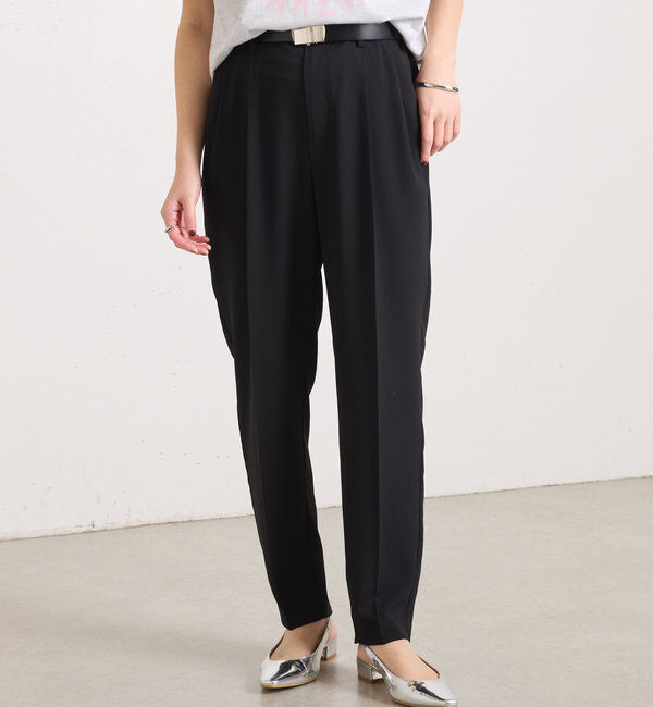  「ジャージスリムテーパードパンツ」|チノ|