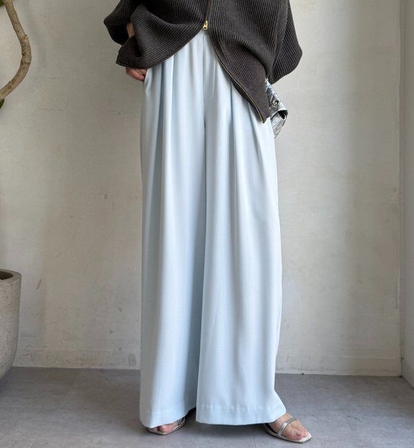  「【累計販売数3万枚突破/22色４サイズ展開！】タックワイドパンツ」|チノ|