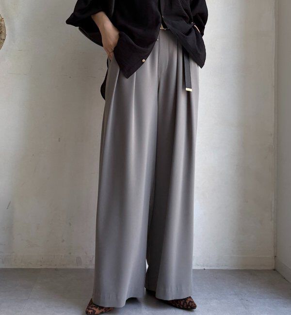  「【累計販売数3万枚突破/22色４サイズ展開！】タックワイドパンツ」|チノ|