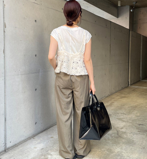  「シャンブレータックワイドパンツ」|チノ|