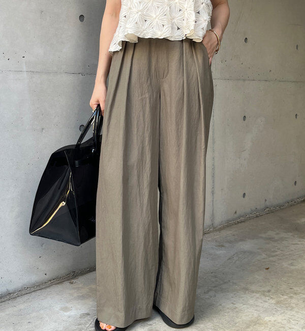  「シャンブレータックワイドパンツ」|チノ|